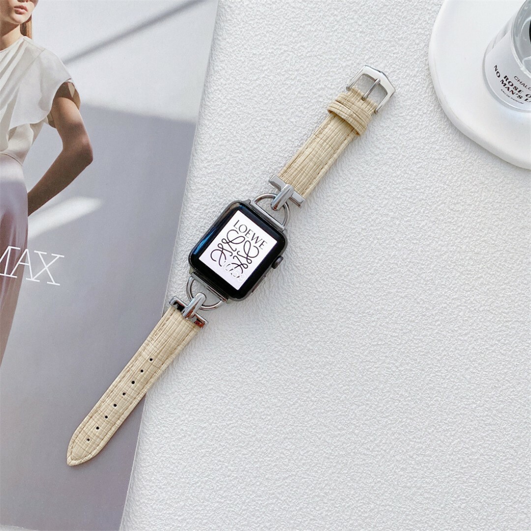 ❥ アップルウォッチ パステルカラー フェイクレザーバンド 42/44/45mm レディースのファッション小物(腕時計)の商品写真