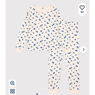 プチバトー(PETIT BATEAU)の【新品未使用】プチバトー　ハート　パジャマ(パジャマ)