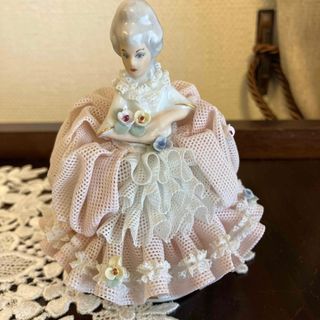 マイセン(MEISSEN)のアイリッシュドレスデン　レースドール　やや難あり(置物)