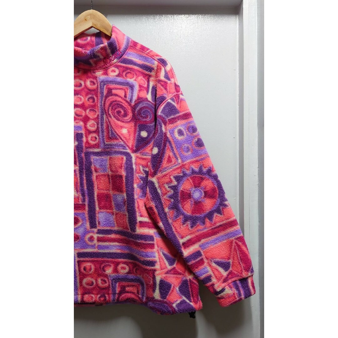 NORDICA(ノルディカ)の80-90’s NORDICA SPORTSWEAR 総柄 フリース ジャケット メンズのジャケット/アウター(その他)の商品写真