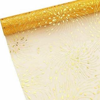 ラッピングペーパー 不織布 金色 ゴールド 28cm ×10m 華やか きらきら(シングルベッド)