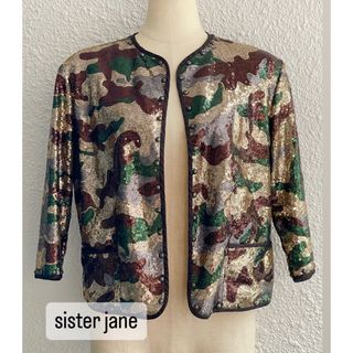 シスタージェーン(sister jane)の1度着用 sister jane シスタージェーン スパンコール迷彩ジャケット(ノーカラージャケット)