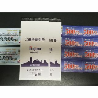 ノジマ　株主優待 10%割引券20枚   ポイント4000円分(ショッピング)