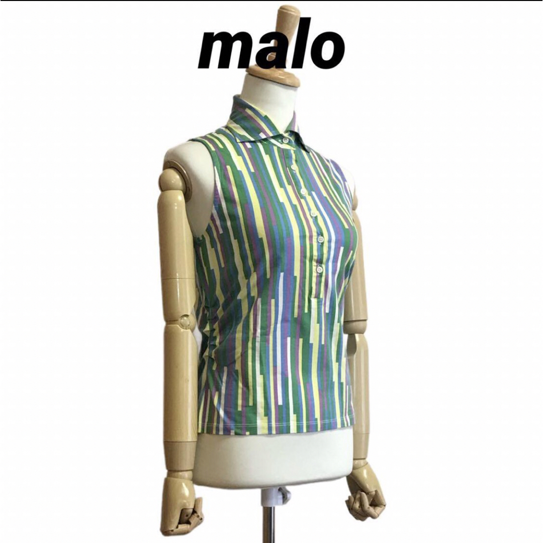 malo(マーロ)のmalo ノースリーブ ポロシャツ イタリア製 レディースのトップス(ポロシャツ)の商品写真