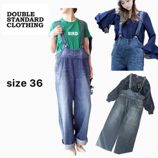 ダブルスタンダードクロージング(DOUBLE STANDARD CLOTHING)のDOUBLE STANDARD CLOTHING デニム　ワイドサロペット(サロペット/オーバーオール)