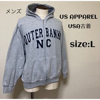 US APPAREL ZIPパーカー USA輸入古着 L(パーカー)