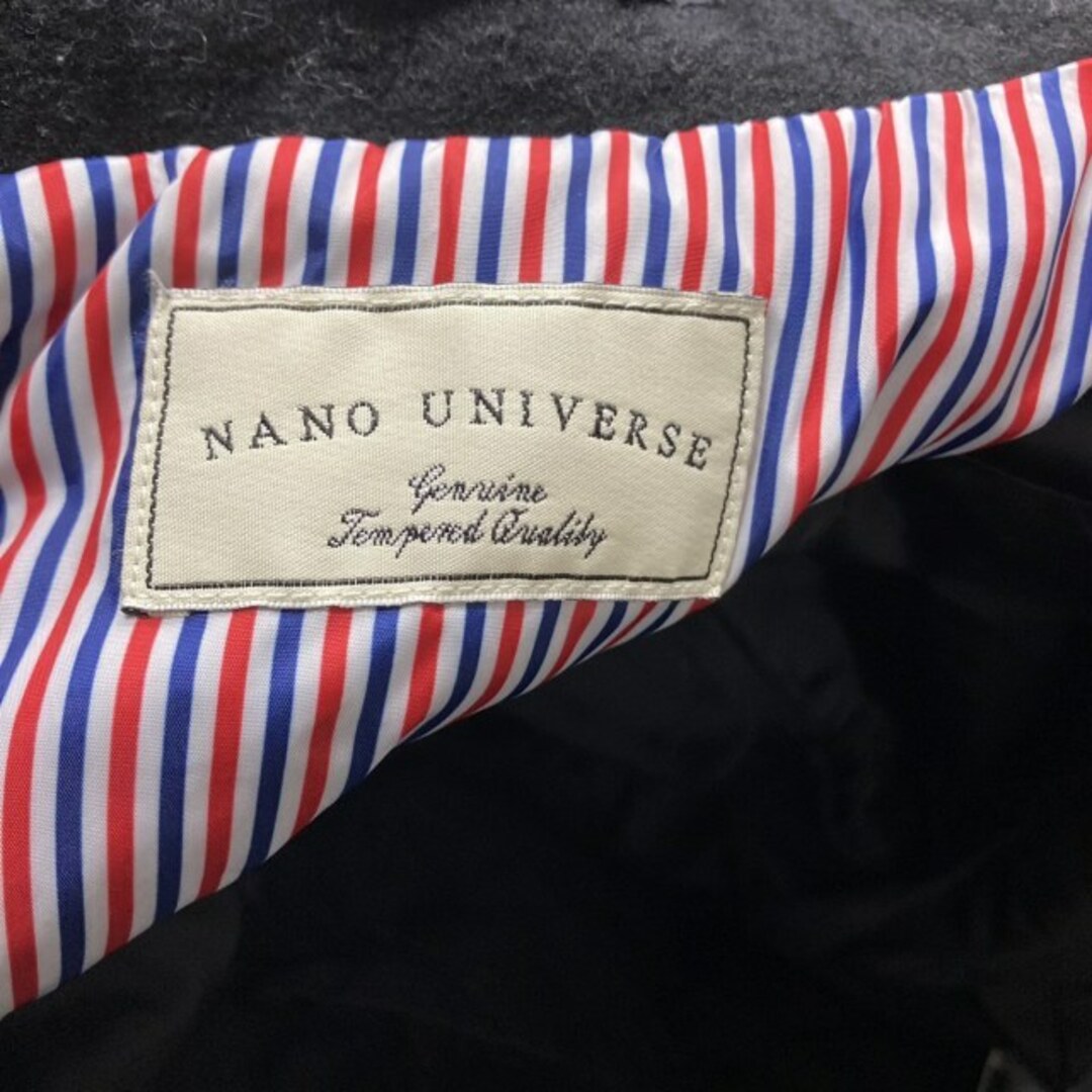 nano・universe(ナノユニバース)のナノユニバース ウール Pコート メタルボタン キルティング 黒 M AL12 メンズのジャケット/アウター(ピーコート)の商品写真