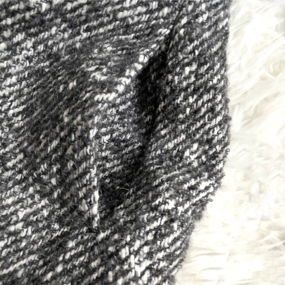 ANAYI(アナイ)のアナイ ANAYI 毛混 ツイード コート ウエスト切り替え サイズ36 S レディースのジャケット/アウター(ロングコート)の商品写真