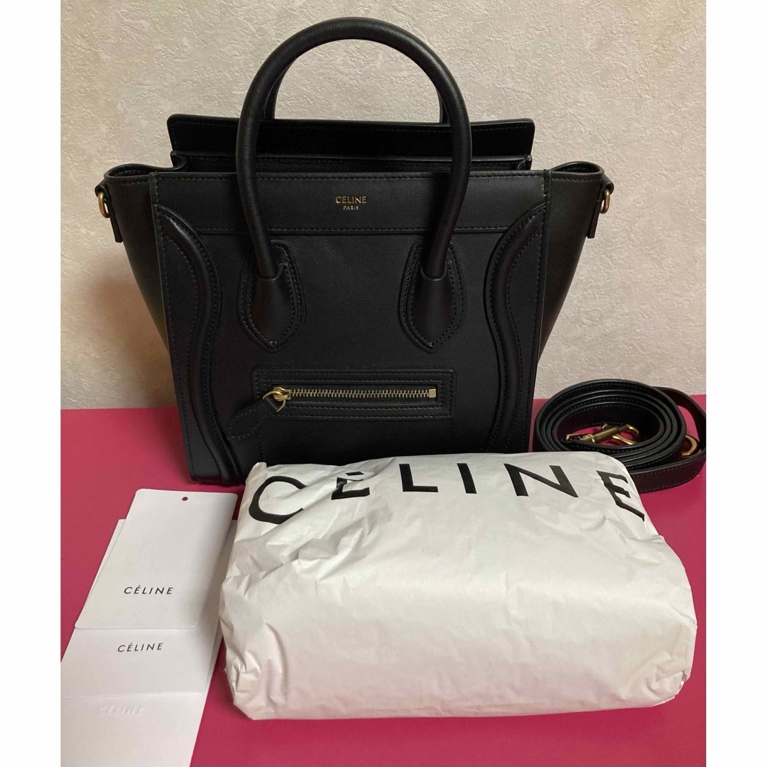 celine(セリーヌ)のCELINEセリーヌ★ナノラゲージバッグ★ブラック レディースのバッグ(ハンドバッグ)の商品写真