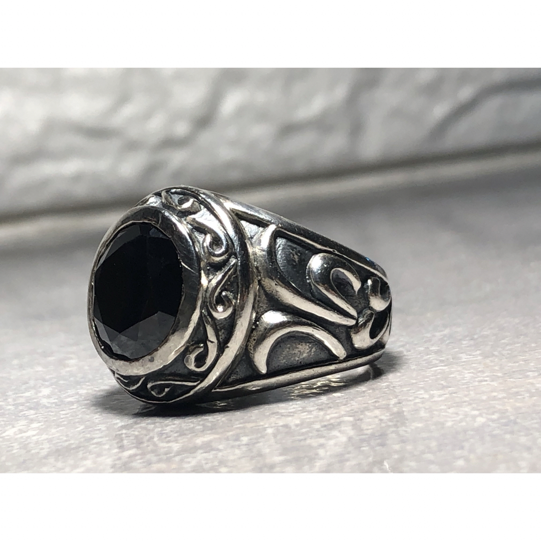 シルバーアクセサリー　ストーン　リング　指輪　silver 925 リング メンズのアクセサリー(リング(指輪))の商品写真