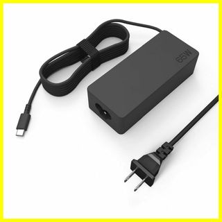 【色:Black-65W】【65WタイプC PD充電対応】USB C ACアダプ(ノートPC)