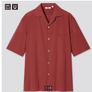 ユニクロ(UNIQLO)のUNIQLO ユニクロ ユニクロユー オープンカラーシャツ 半袖シャツ ワイン(シャツ)