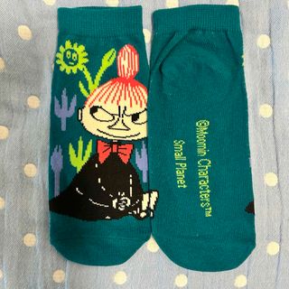 ムーミン(MOOMIN)の21 ムーミン　リトルミイ　のびのびソックス　靴下　緑(キャラクターグッズ)