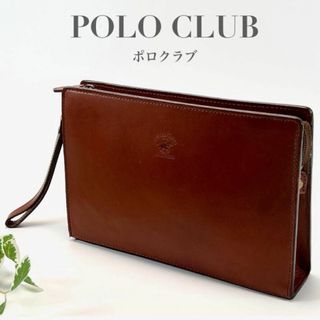 Polo Club - POLO CLUB オールレザー セカンドバッグ ポロクラブ ブラウン かばん