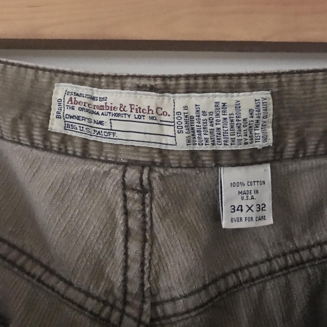 Abercrombie&Fitch(アバクロンビーアンドフィッチ)の90s USA製 アバクロ★雰囲気系★コーデュロイジーンズ★w34(91cm) メンズのパンツ(デニム/ジーンズ)の商品写真