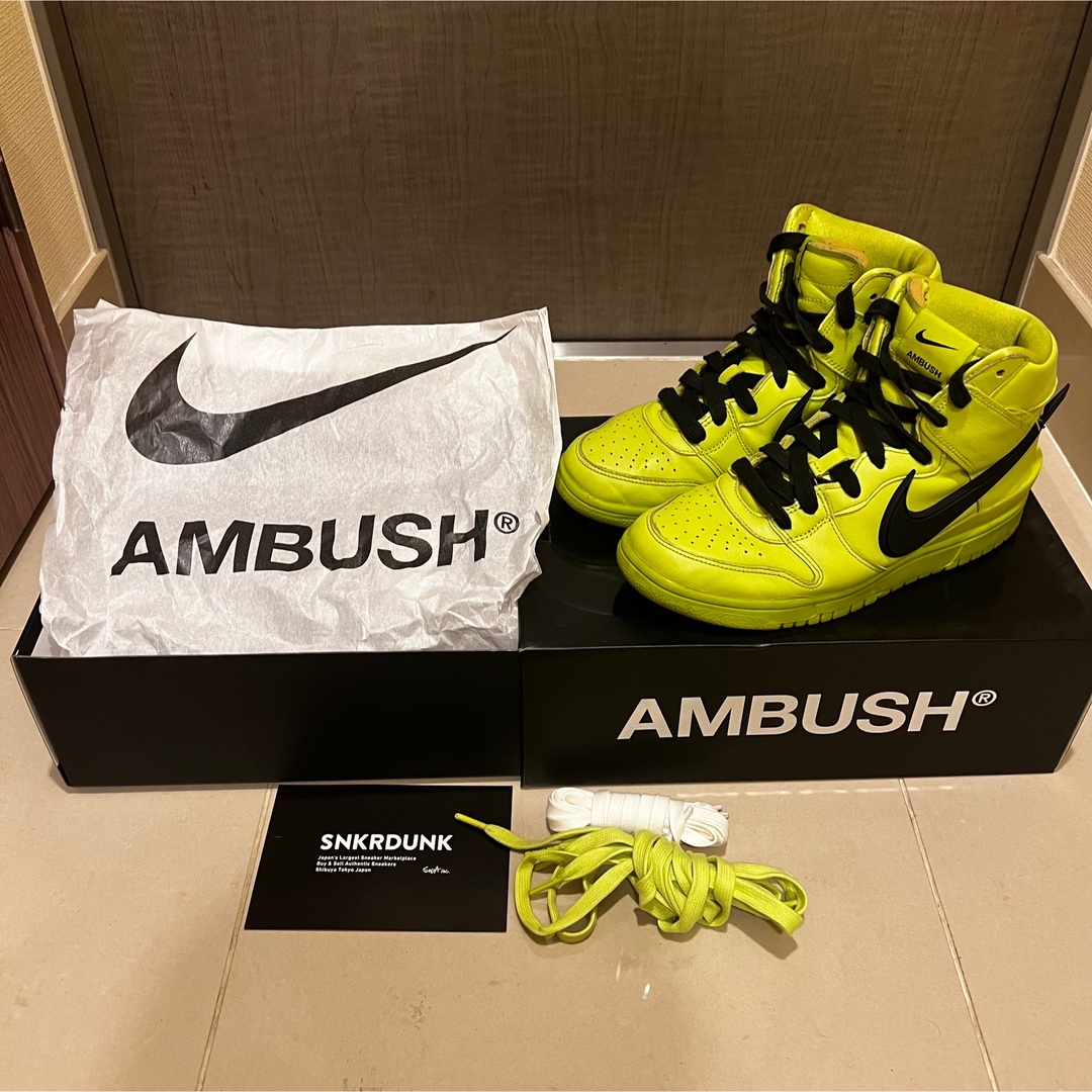 AMBUSH(アンブッシュ)のAMBUSH × NIKE DUNK HIGH FLASH LIME 25cm メンズの靴/シューズ(スニーカー)の商品写真