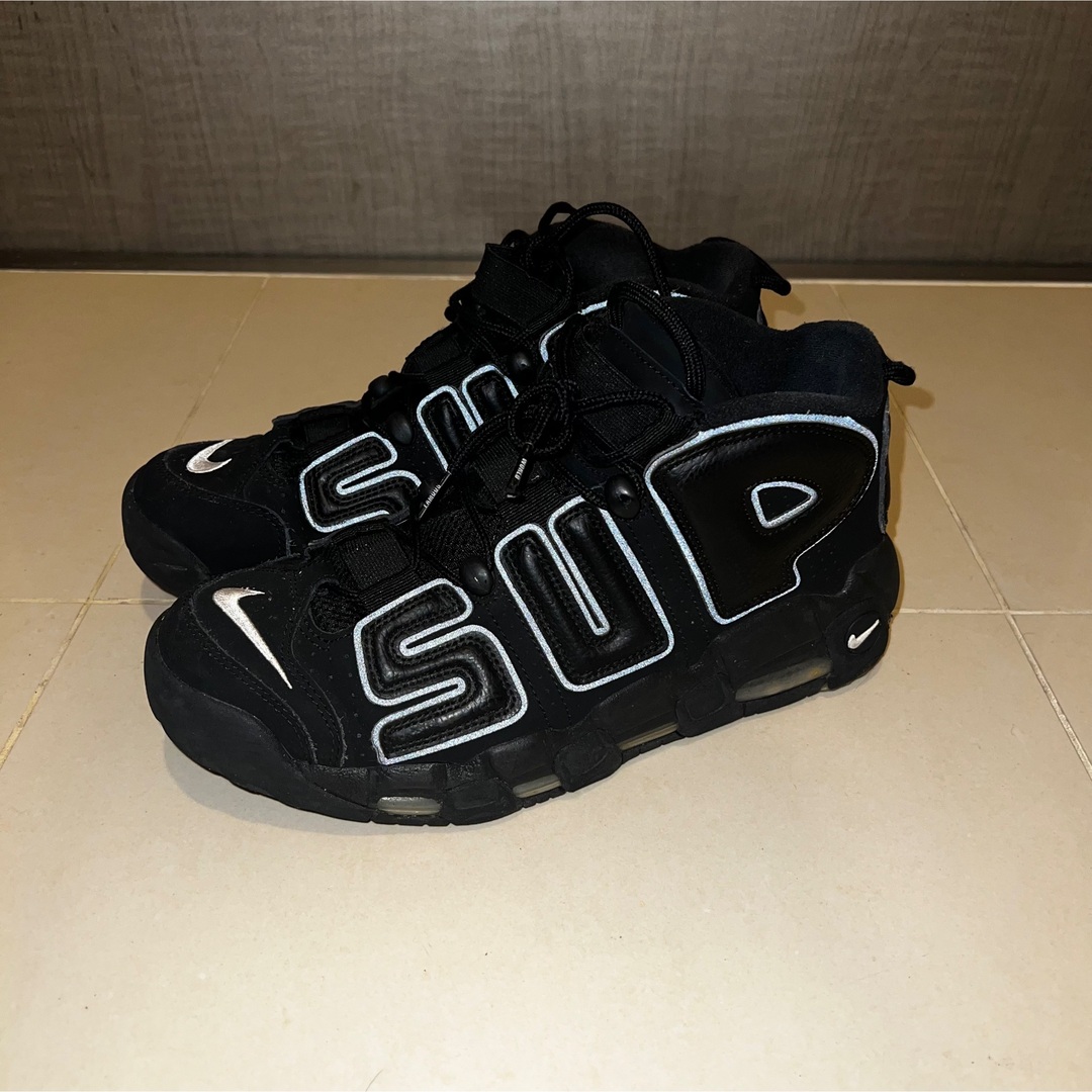 supreme NIKE air more uptempo 27cm black