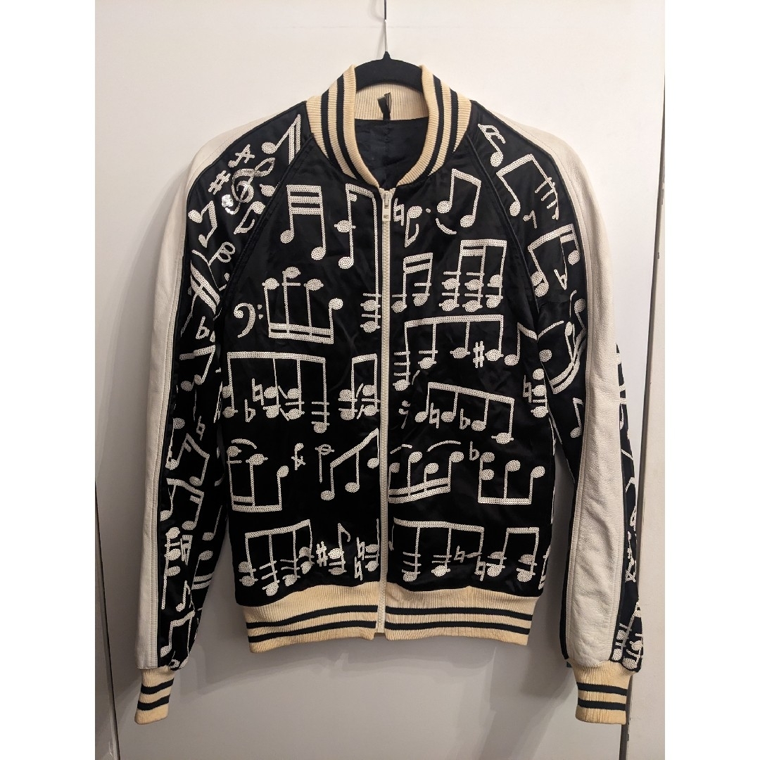 DIOR HOMME - DIOR HOMME 音符 レザー テディジャケット 44の DIOR HOMME - DIOR HOMME 音符 レザー テディジャケット 44の