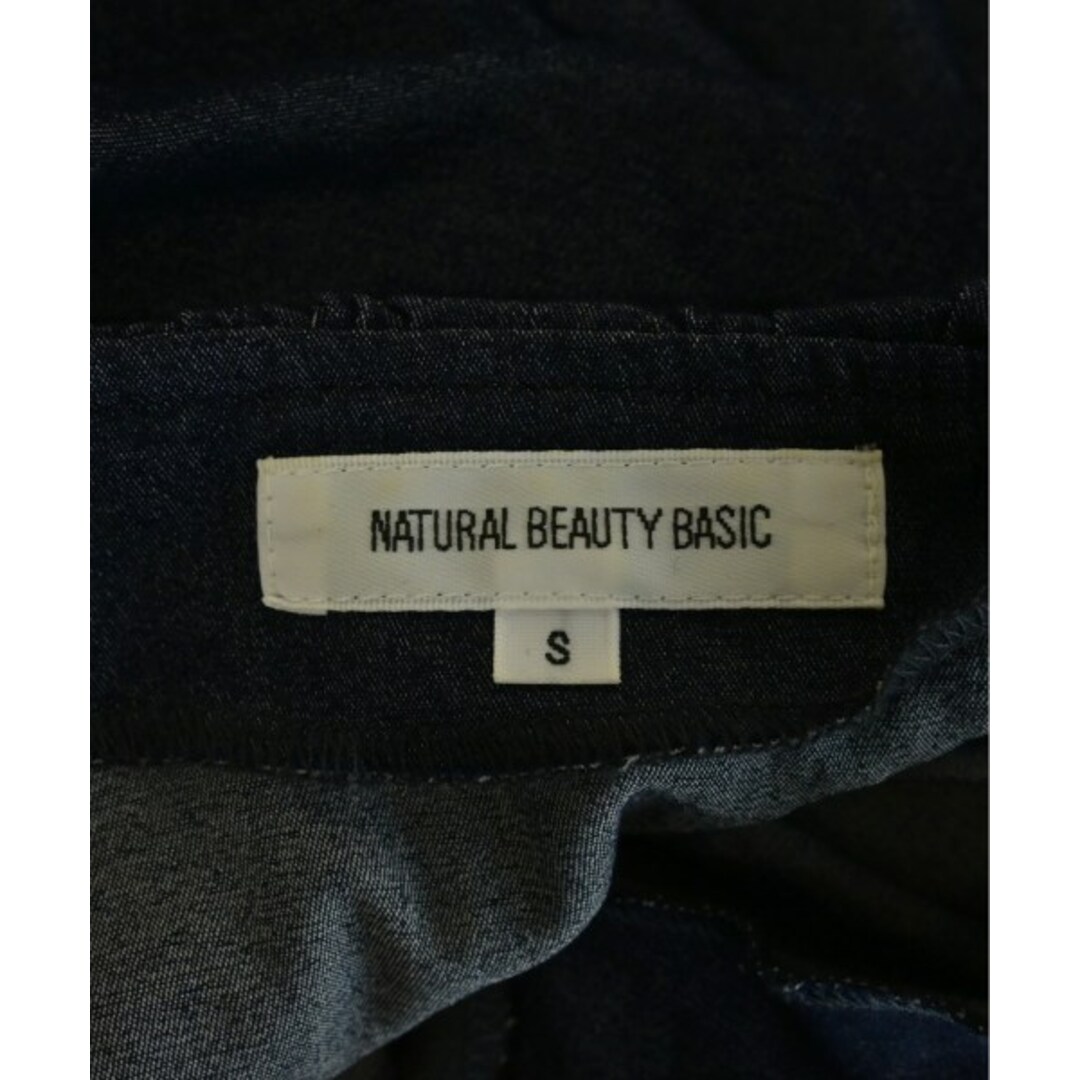 NATURAL BEAUTY BASIC(ナチュラルビューティーベーシック)のNATURAL BEAUTY BASIC ワンピース S インディゴ(デニム) 【古着】【中古】 レディースのワンピース(ひざ丈ワンピース)の商品写真