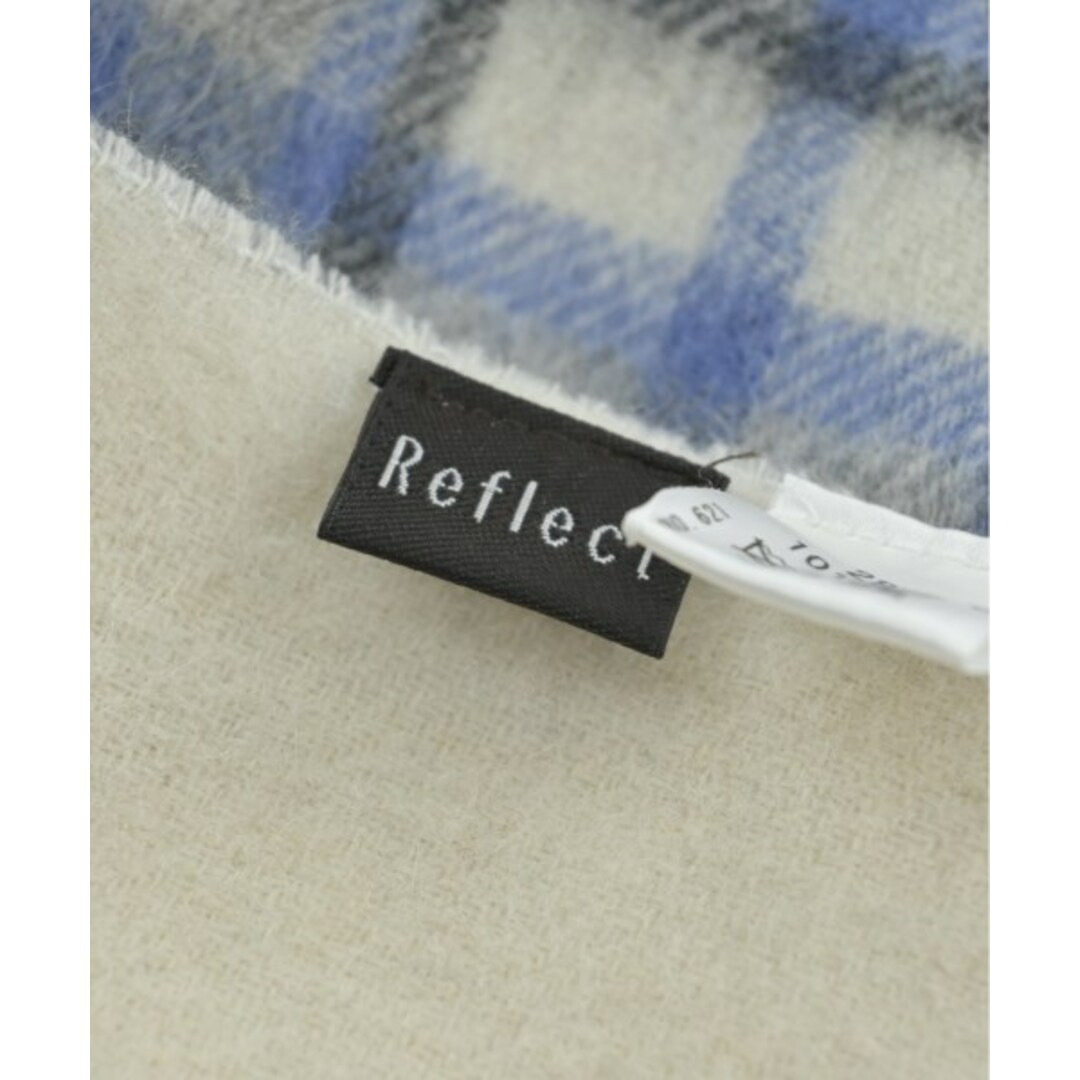 ReFLEcT(リフレクト)のReflect リフレクト ストール - 白x水色xグレー(チェック) 【古着】【中古】 レディースのファッション小物(ストール/パシュミナ)の商品写真