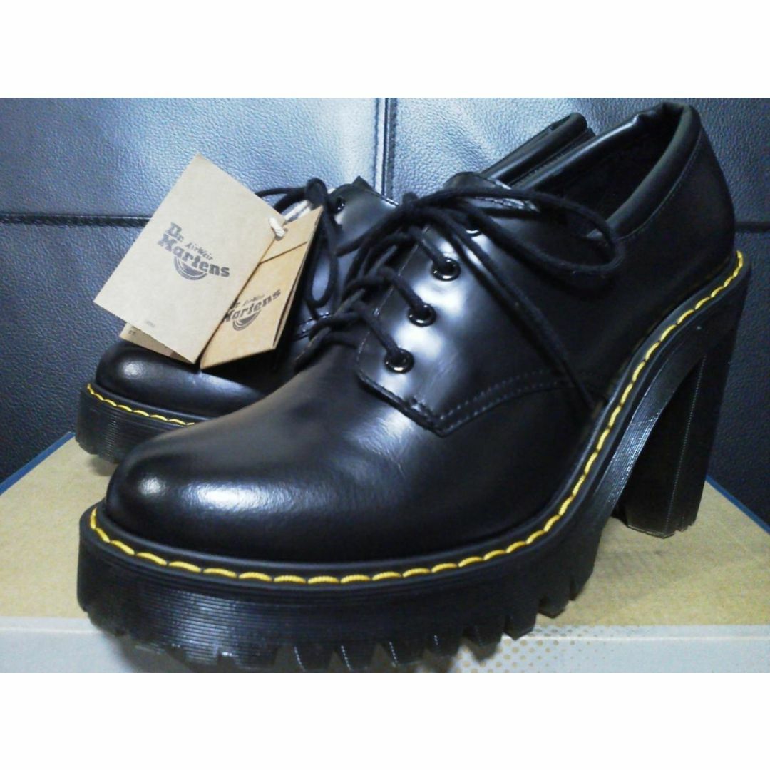 Dr.Martens(ドクターマーチン)の【極美品】Dr.Martens SALOME UK5 黒 厚底 チャンキーヒール レディースの靴/シューズ(ローファー/革靴)の商品写真