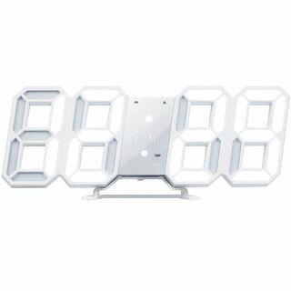 【色:ホワイト】Conkoo LEDデジタル 置き時計 3Dデザイン 電子時計 (置時計)