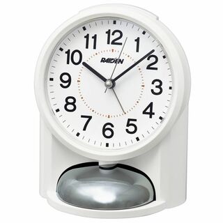 【色: ホワイト】セイコークロック 目覚まし時計 置き時計 アナログ 大音量 白(置時計)