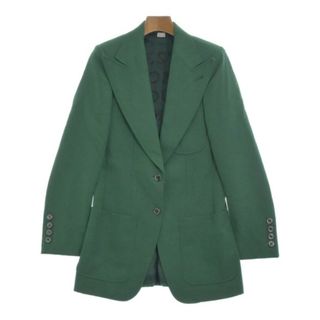 グッチ(Gucci)のGUCCI グッチ テーラードジャケット 36(XS位) 緑 【古着】【中古】(テーラードジャケット)