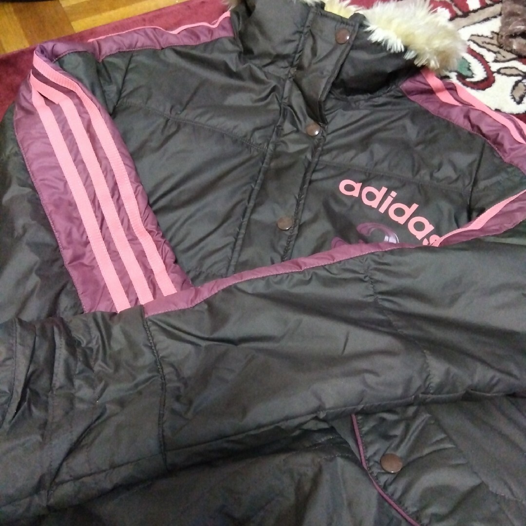 adidas(アディダス)の【美品】adidasキッズジャケット キッズ/ベビー/マタニティのキッズ服女の子用(90cm~)(ジャケット/上着)の商品写真