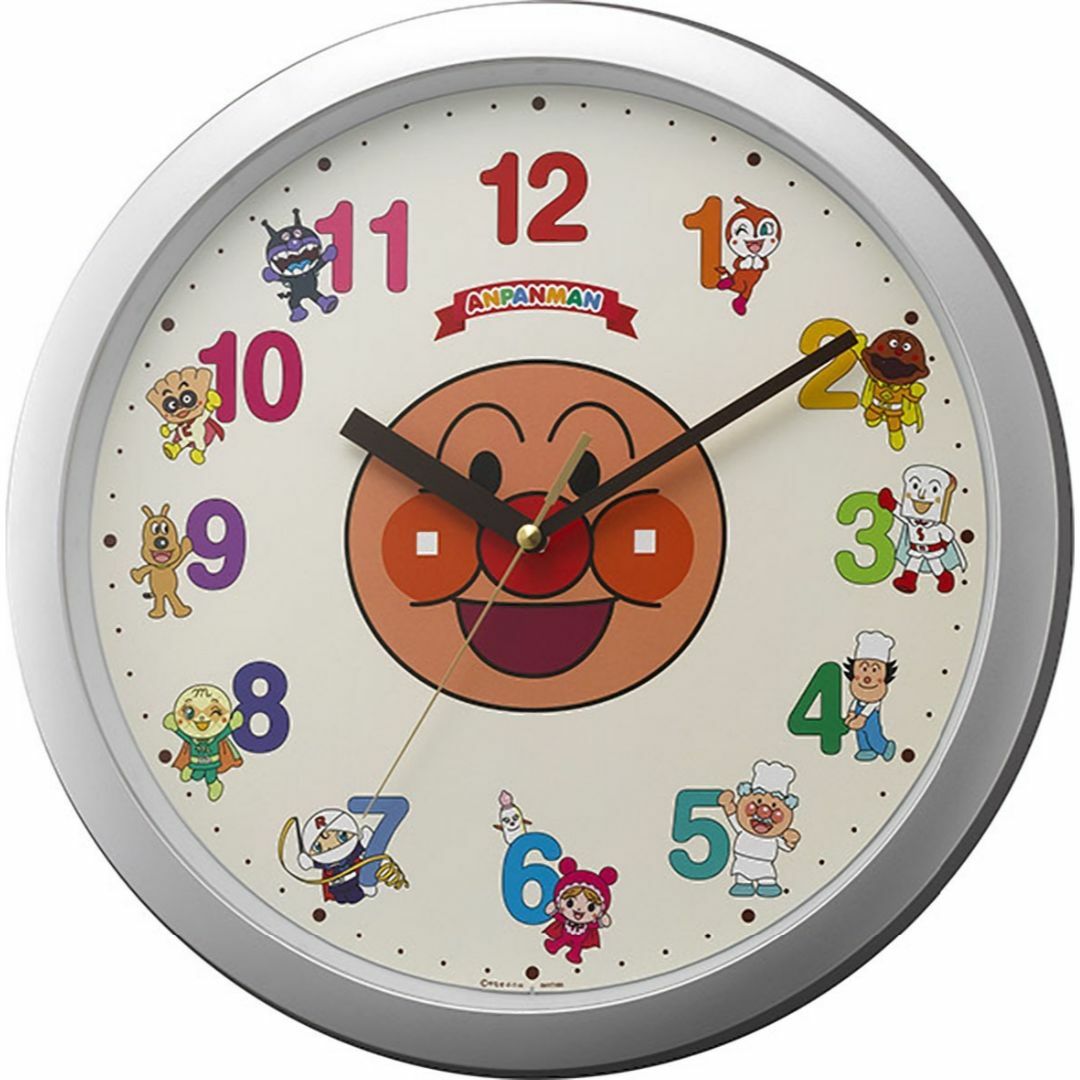 リズム(RHYTHM) それいけアンパンマン 掛け時計 キャラクター アナログ  インテリア/住まい/日用品のインテリア小物(置時計)の商品写真