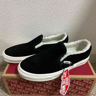 ヴァンズ(VANS)の24.5cm  vans  ボア　スリッポン　ファー付き　US企画　スエード(スリッポン/モカシン)