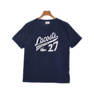 ラコステ(LACOSTE)のLACOSTE ラコステ Tシャツ・カットソー 3(M位) 紺 【古着】【中古】(Tシャツ/カットソー(半袖/袖なし))