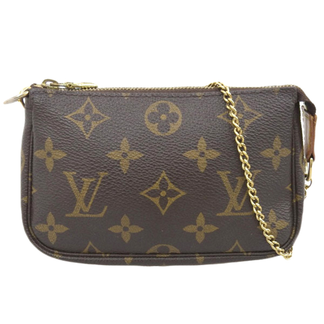 ファッション小物LOUIS VUITTON ルイヴィトン モノグラム ミニポシェット アクセソワール ポーチ M58009 ブラウン gy