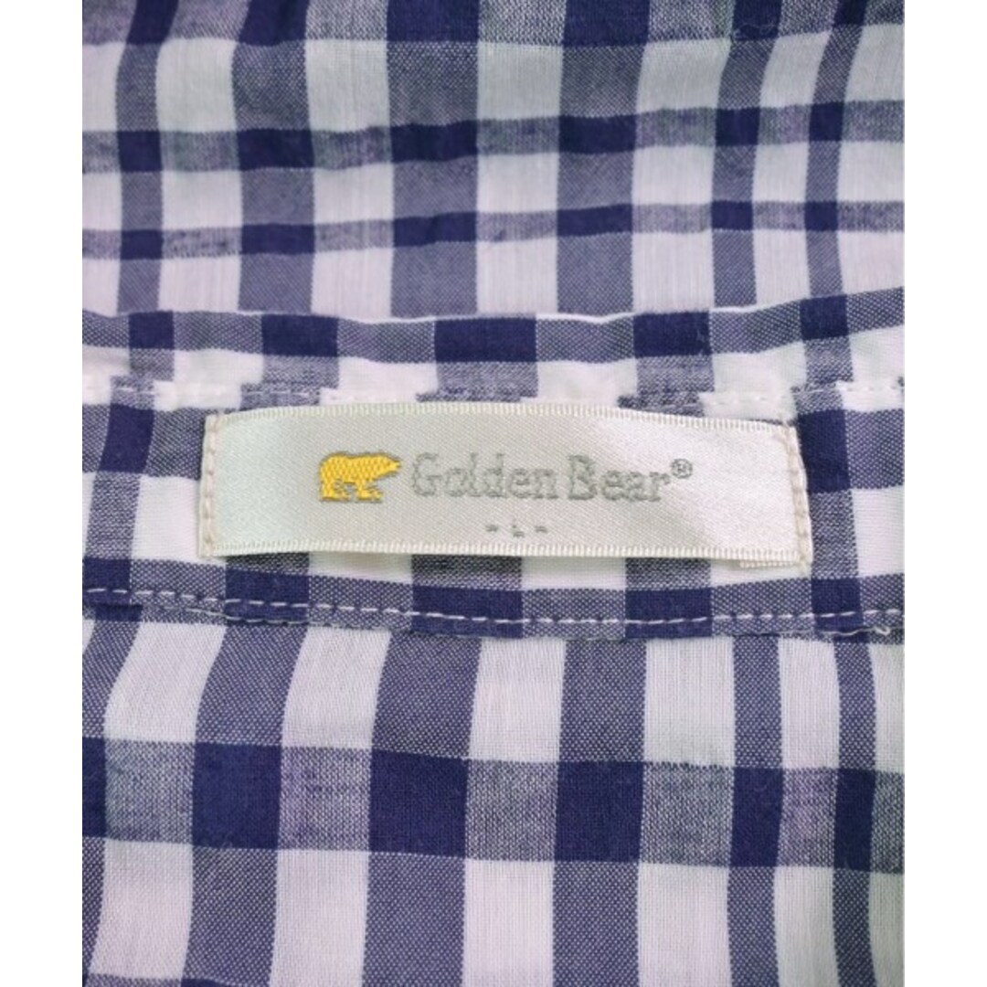 Golden Bear(ゴールデンベア)のGOLDEN BEAR カジュアルシャツ L 紺x白(チェック) 【古着】【中古】 レディースのトップス(シャツ/ブラウス(長袖/七分))の商品写真