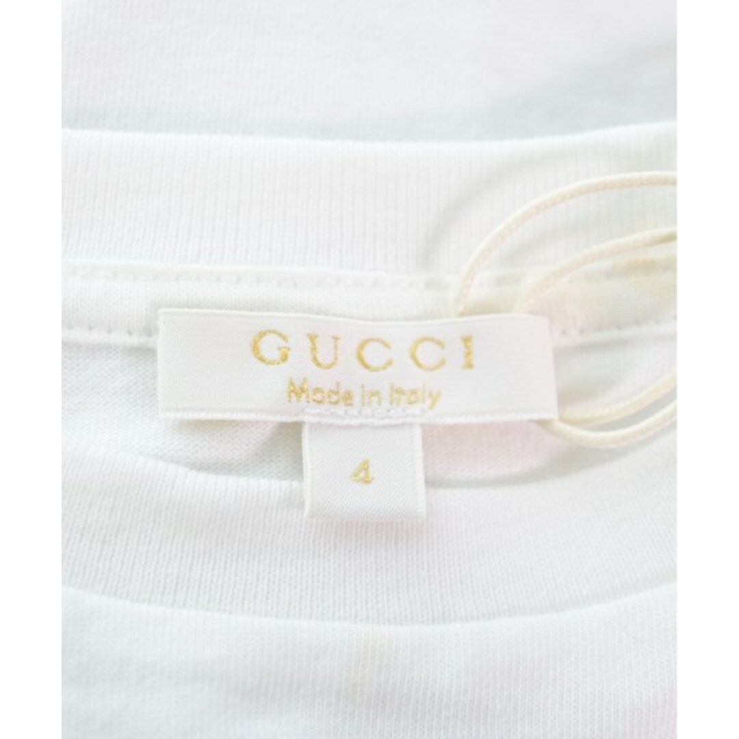 Gucci(グッチ)のGUCCI グッチ Tシャツ・カットソー 4 白 【古着】【中古】 キッズ/ベビー/マタニティのキッズ服女の子用(90cm~)(Tシャツ/カットソー)の商品写真