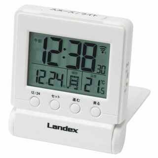 ランデックス(Landex) 目覚まし時計 タイムクリック 電波 デジタル 温度(置時計)