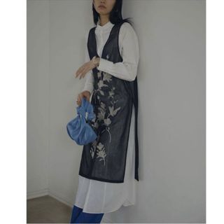 アメリヴィンテージ(Ameri VINTAGE)のAMERI アメリADALEE EMBROIDERY MESH DRESS(ロングワンピース/マキシワンピース)