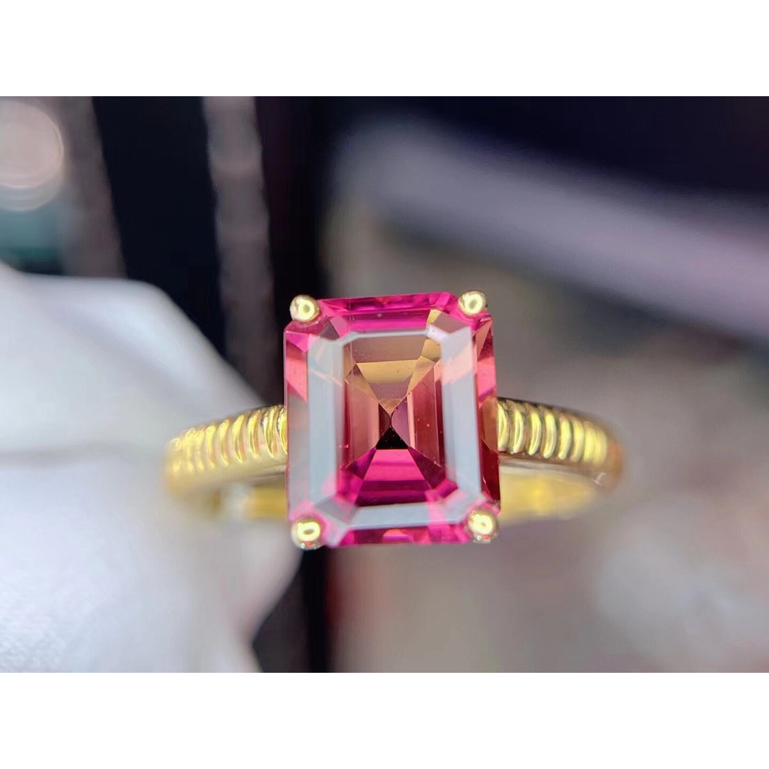 プレゼント天然トルマリン リング2.33ct k18 #