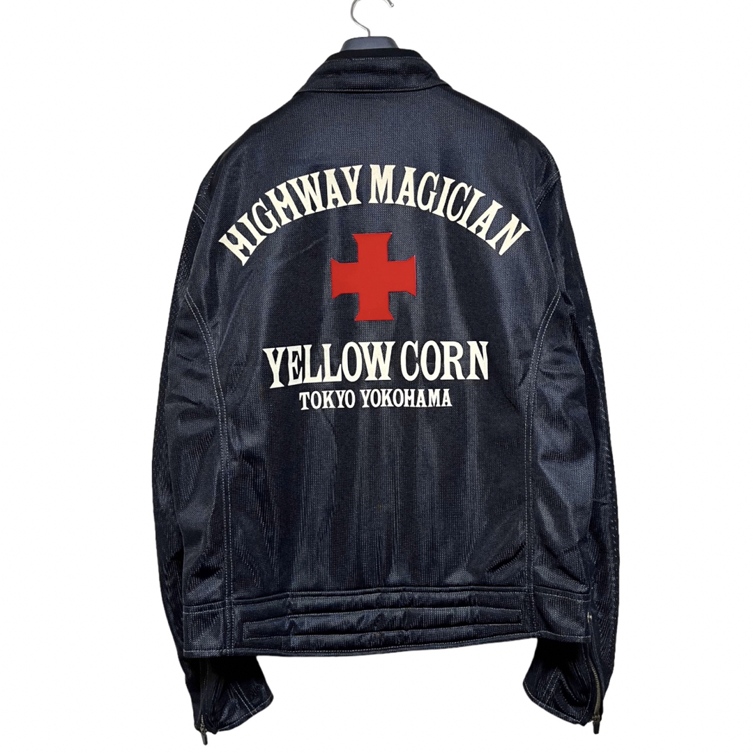 YeLLOW CORN(イエローコーン)の匿名発送　美品　YELLOW CORN シングルライダースジャケット　サイズXL メンズのジャケット/アウター(ライダースジャケット)の商品写真