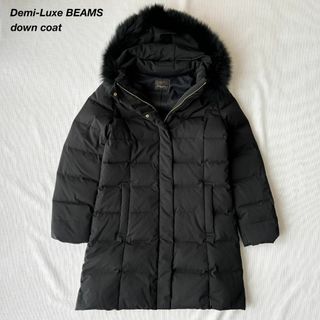 MENS 定価39000円＋税 ダウン×フォックス上質ダウンコート 黒Mジャケット/アウター