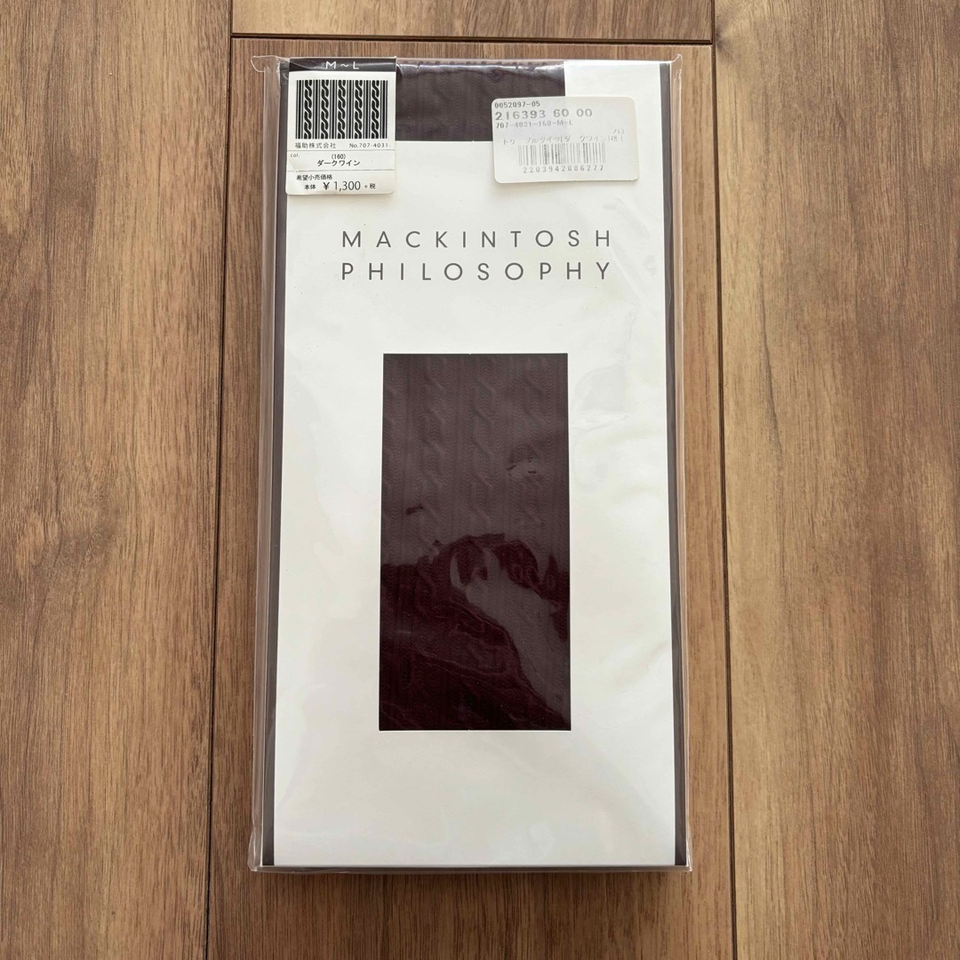 MACKINTOSH PHILOSOPHY(マッキントッシュフィロソフィー)の【新品】マッキントッシュフィロソフィー　タイツ　70デニール　ダークレッド レディースのレッグウェア(タイツ/ストッキング)の商品写真