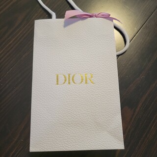 Dior 紙袋 ピンクのリボン付き(ショップ袋)