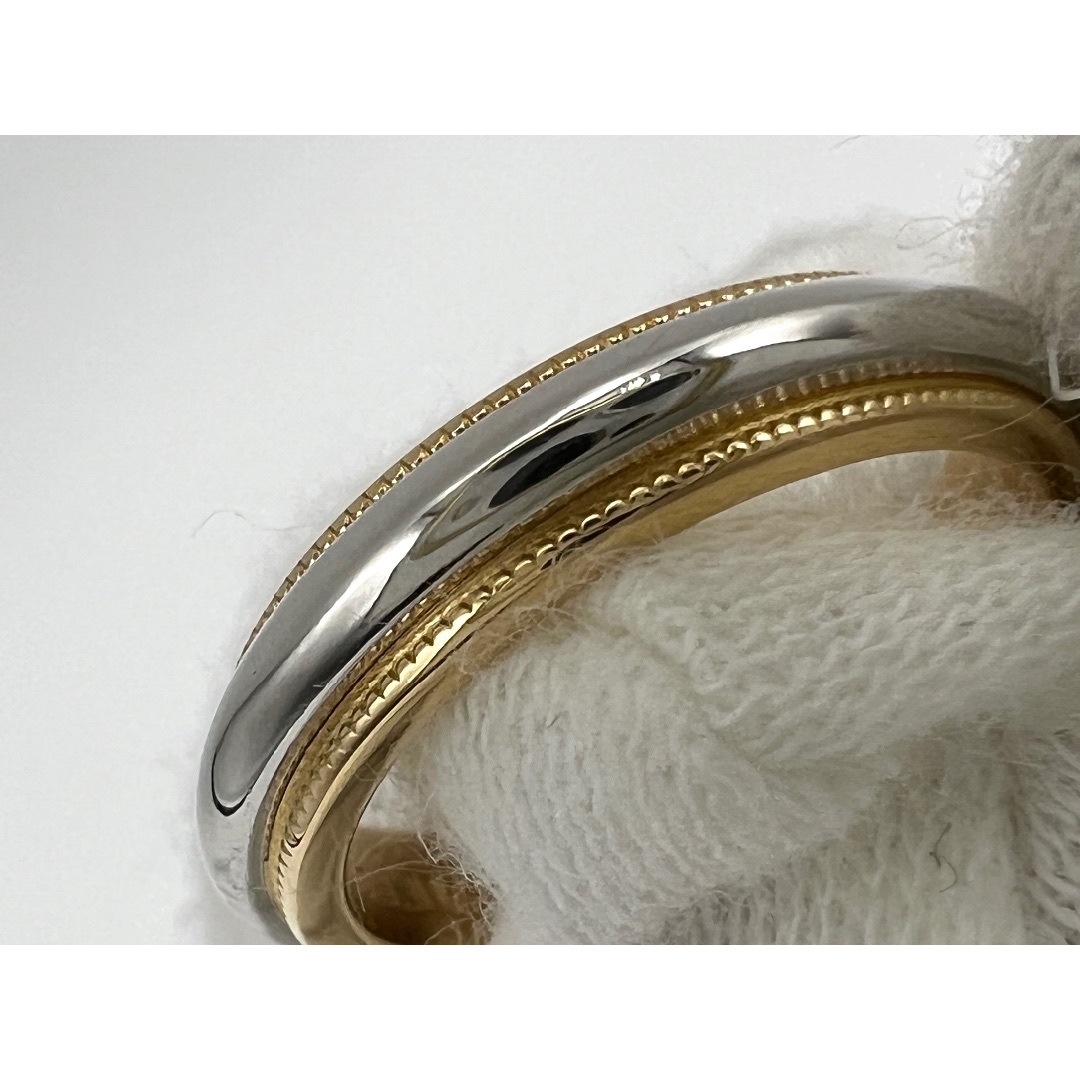 Tiffany & Co.(ティファニー)のTIFFANY&CO. Tiffany  ティファニー ミルグレイン バンドリング 指輪 750 K18 Pt950 6.5号 新品仕上げ レディースのアクセサリー(リング(指輪))の商品写真