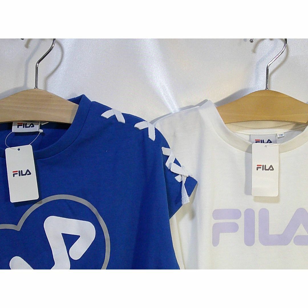 FILA(フィラ)の＜№6903＞２枚組(130cm)★FILA(フィラ)女児半袖Ｔシャツ♪ キッズ/ベビー/マタニティのキッズ服女の子用(90cm~)(Tシャツ/カットソー)の商品写真