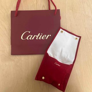 カルティエ(Cartier)のカルティエ　ジュエリーポーチ　クッション付　紙手提げ　非売品(ポーチ)