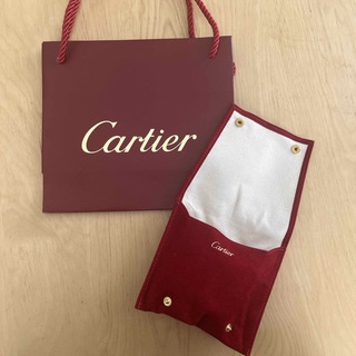 カルティエ(Cartier)のカルティエ　ジュエリーポーチ　クッション付　紙手提げ　非売品(ポーチ)