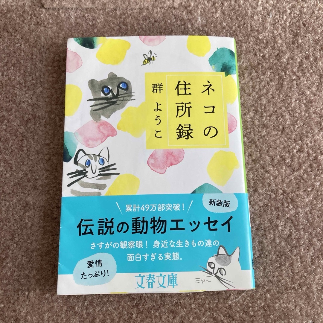 文春文庫(ブンシュンブンコ)のネコの住所録　帯付き エンタメ/ホビーの本(文学/小説)の商品写真