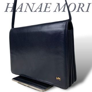 ハナエモリ(HANAE MORI)のハナエモリ 上品 ハンドバッグ ポシェット ネイビー(ショルダーバッグ)