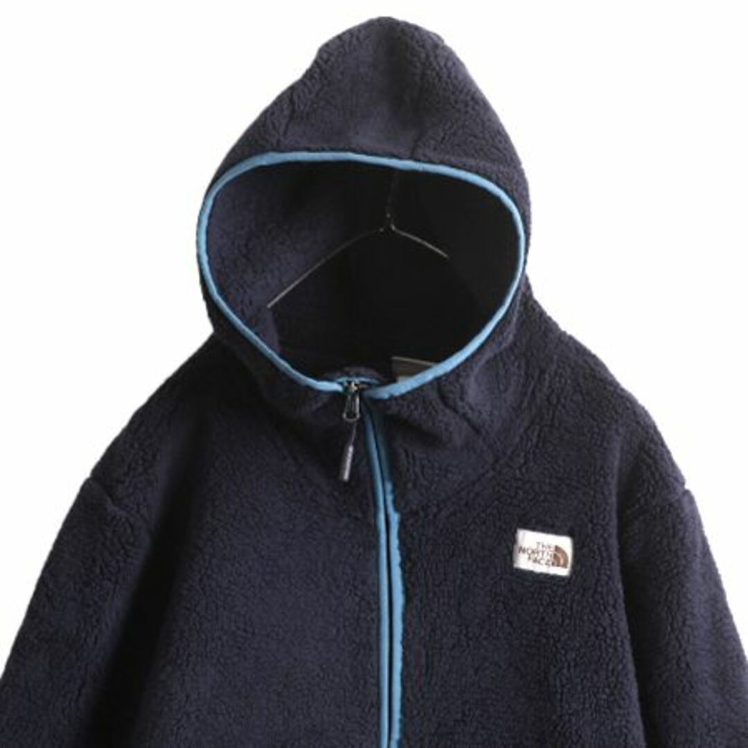 THE NORTH FACE(ザノースフェイス)のUS企画 ノースフェイス キャンプシャー プルオーバー フーディ メンズ L 古着 The North Face フリース パーカー ジャケット アウトドア 紺 メンズのジャケット/アウター(ブルゾン)の商品写真