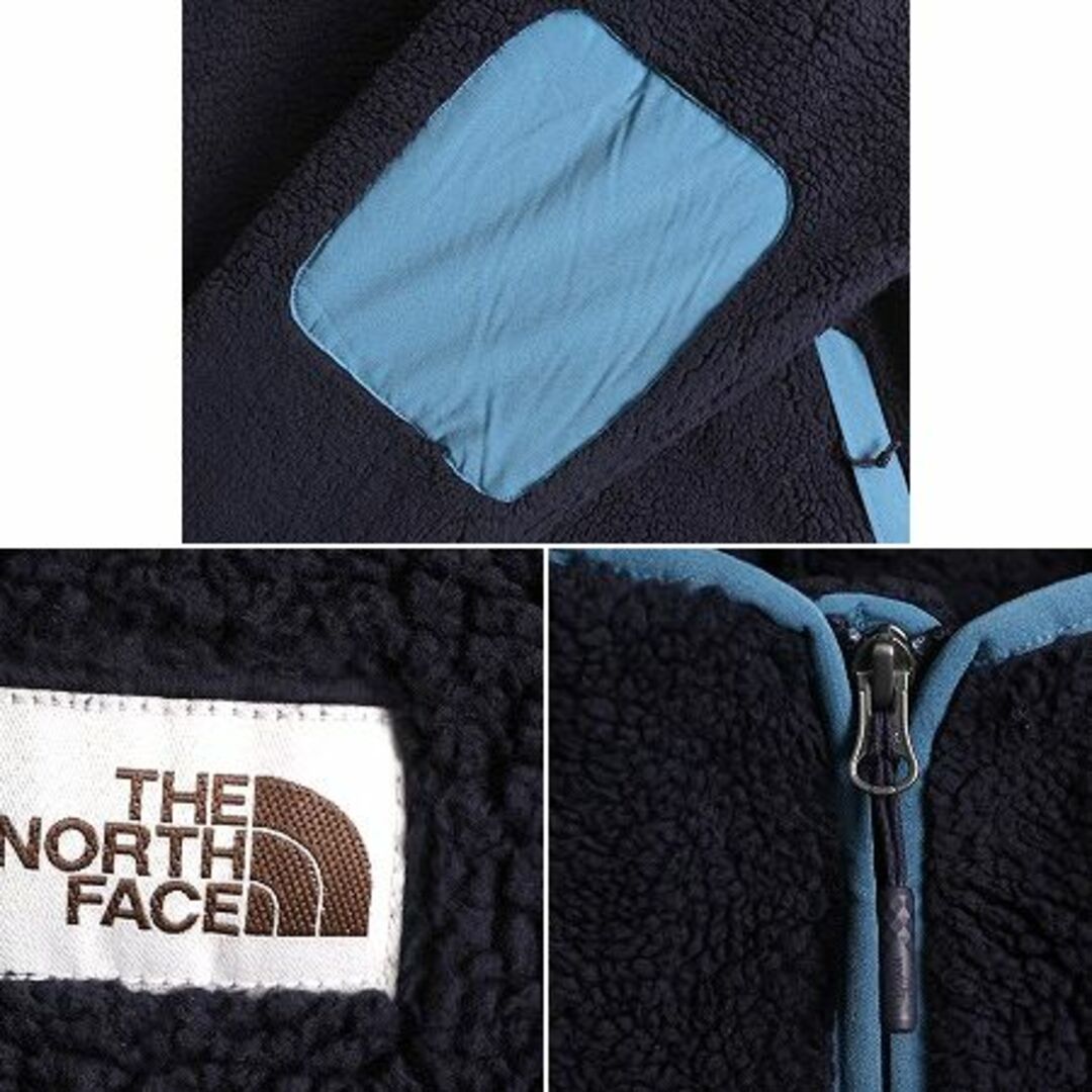 THE NORTH FACE(ザノースフェイス)のUS企画 ノースフェイス キャンプシャー プルオーバー フーディ メンズ L 古着 The North Face フリース パーカー ジャケット アウトドア 紺 メンズのジャケット/アウター(ブルゾン)の商品写真